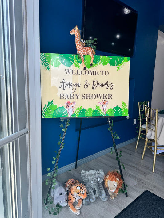Safari Baby shower welcome signs