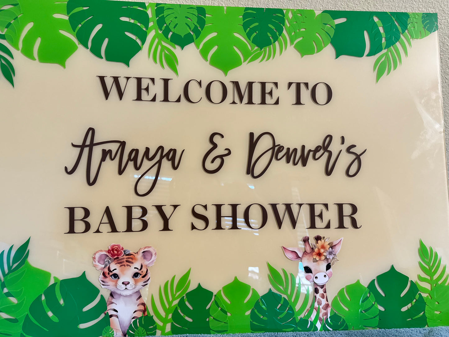Safari Baby shower welcome signs