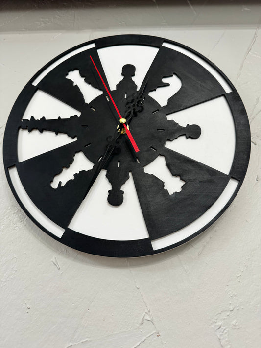 Chess Wood Wall Clock - Laser Perfect Creative Studio