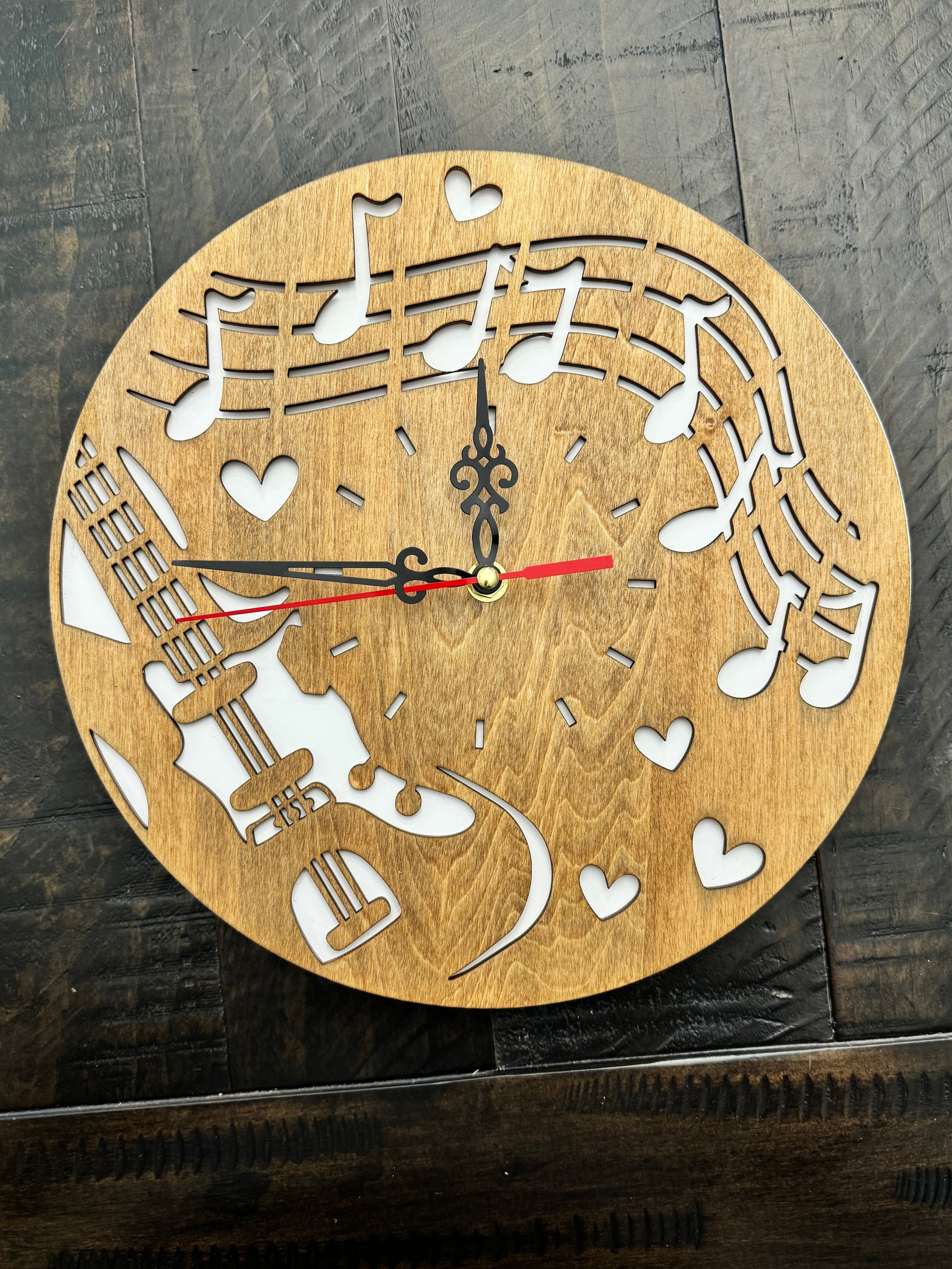 Love of music wall clock - Laser Perfect Creative Studio