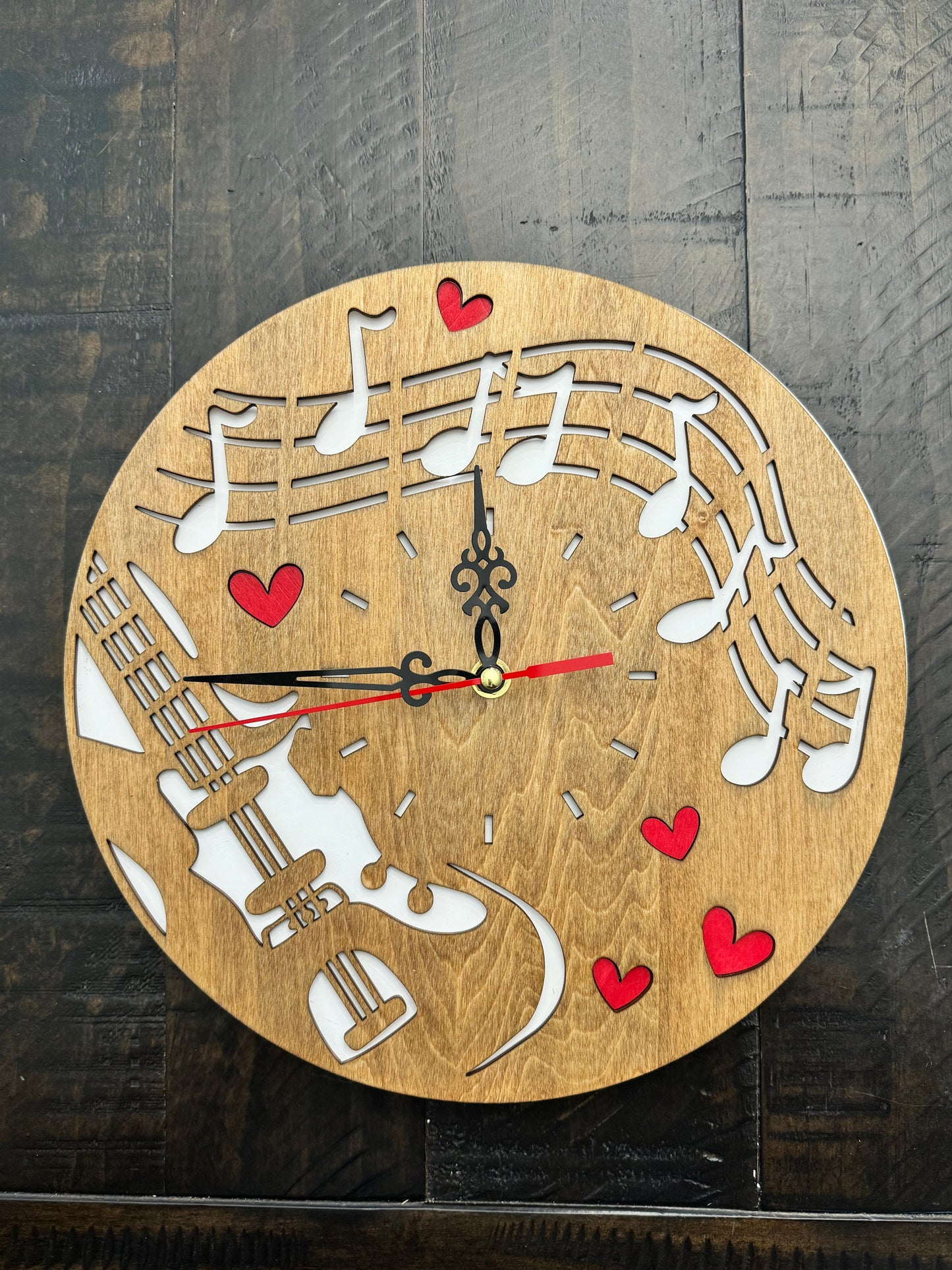 Love of music wall clock - Laser Perfect Creative Studio