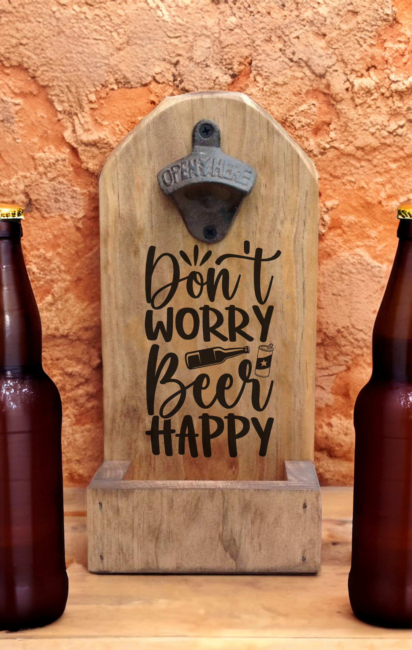 Personalized Wall Mount Bottle Opener - Laser Perfect Creative Studio