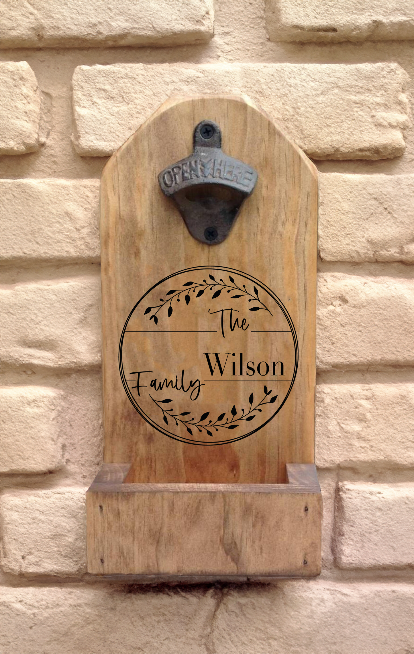 Personalized Wall Mount Bottle Opener - Laser Perfect Creative Studio