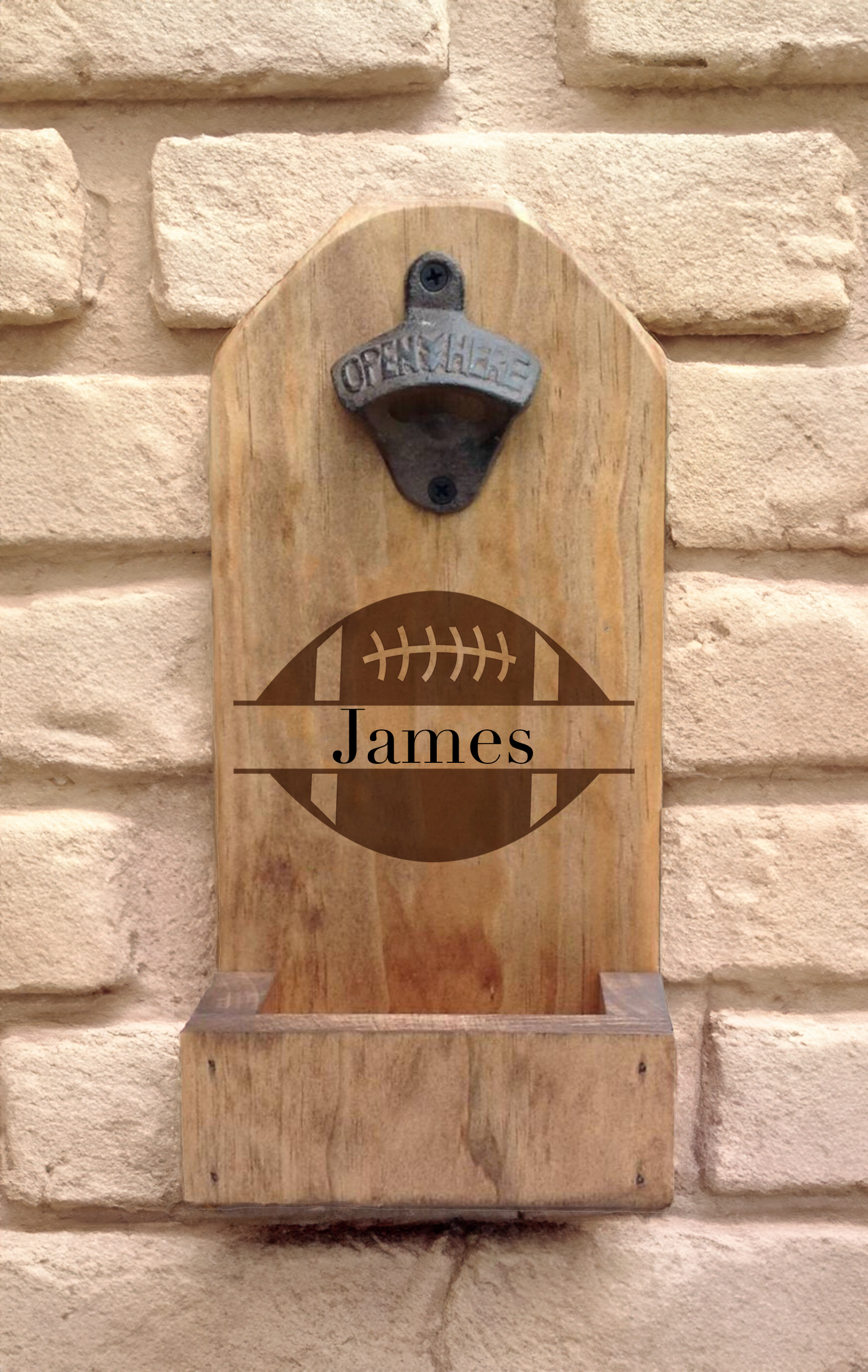 Personalized Wall Mount Bottle Opener - Laser Perfect Creative Studio