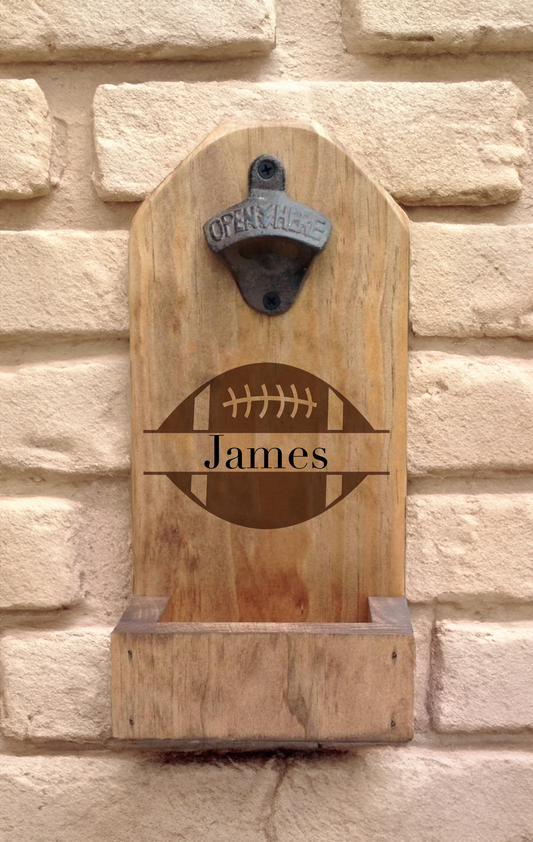 Personalized Wall Mount Bottle Opener - Laser Perfect Creative Studio