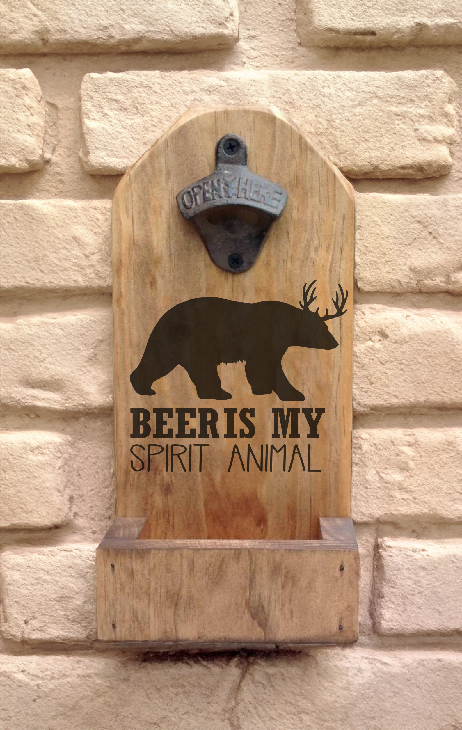 Personalized Wall Mount Bottle Opener - Laser Perfect Creative Studio